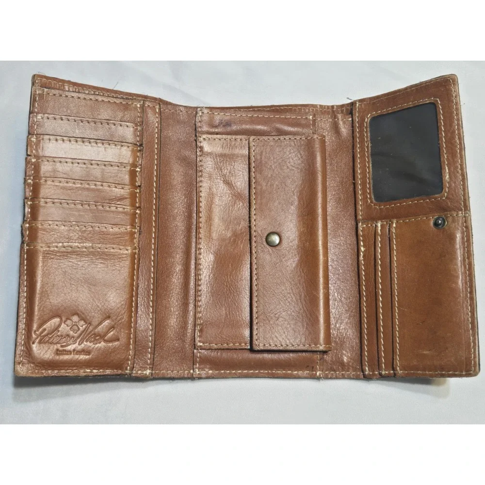 Patricia Nash Varesse Tooled Leather Bifold Wallet-Italian Folklore Pre Loved